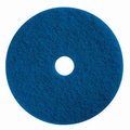 Boss Cleaning Equipment 19in Scrubbing Pad, Blue, 5 Per Case B200603